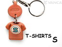 Tシャツ S (青) キーホルダー イニシャル【レザー 本革 VANCA バンカクラフト革物語 国産 ハンドメイド 贈り物 即納】