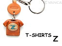 Tシャツ Z (青) キーホルダー イニシャル【レザー 本革 VANCA バンカクラフト革物語 国産 ハンドメイド 贈り物 即納】