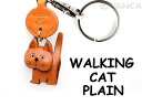 ねこちゃん あるき キーホルダー【レザー 本革 VANCA バンカクラフト革物語 国産 ハンドメイド 贈り物 即納】