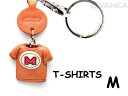 Tシャツ M (赤) キーホルダー イニシャル【レザー 本革 VANCA バンカクラフト革物語 国産 ハンドメイド 贈り物 即納】