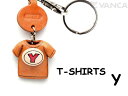 Tシャツ Y (赤) キーホルダー イニシャル【レザー 本革 VANCA バンカクラフト革物語 国産 ハンドメイド 贈り物 即納】