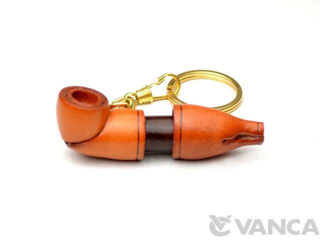 乐天商城 - きせる キーホルダー【レザー 本革 VANCA バンカクラフト革物語 国産 ハンドメイド 贈り物 即納】