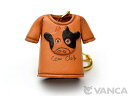 うし Tシャツ キーホルダー【レザー 本革 VANCA バンカクラフト革物語 国産 ハンドメイド 贈り物 即納】