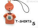 Tシャツ S (青) 携帯ストラップ【レザー 本革 VANCA バンカクラフト革物語 国産 ハンドメイド 贈り物 即納】