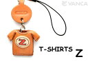 Tシャツ Z (赤) 携帯ストラップ【レザー 本革 VANCA バンカクラフト革物語 国産 ハンドメイド 贈り物 即納】