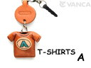 Tシャツ A (青) イヤホンジャックアクセサリー【レザー 本革 VANCA バンカクラフト革物語 国産 ハンドメイド 贈り物 即納】
