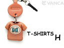 Tシャツ H (青) イヤホンジャックアクセサリー【レザー 本革 VANCA バンカクラフト革物語 国産 ハンドメイド 贈り物 即納】