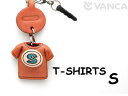 Tシャツ S (青) イヤホンジャックアクセサリー【レザー 本革 VANCA バンカクラフト革物語 国産 ハンドメイド 贈り物 即納】