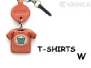 Tシャツ W (青) イヤホンジャックアクセサリー【レザー 本革 VANCA バンカクラフト革物語 国産 ハンドメイド 贈り物 即納】