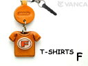 Tシャツ F (赤) イヤホンジャックアクセサリー【レザー 本革 VANCA バンカクラフト革物語 国産 ハンドメイド 贈り物 即納】