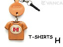 Tシャツ H (赤) イヤホンジャックアクセサリー【レザー 本革 VANCA バンカクラフト革物語 国産 ハンドメイド 贈り物 即納】
