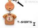 Tシャツ I (赤) イヤホンジャックアクセサリー【レザー 本革 VANCA バンカクラフト革物語 国産 ハンドメイド 贈り物 即納】