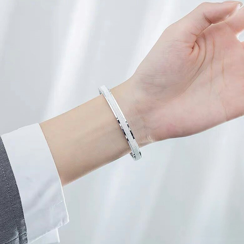 【全商品対象セール 最大40%OFFクーポン】銅バングル スターダスト 天の川 梨地仕上げ モチーフ シルバーバングル バングル ブレスレット キラキラ メンズ...