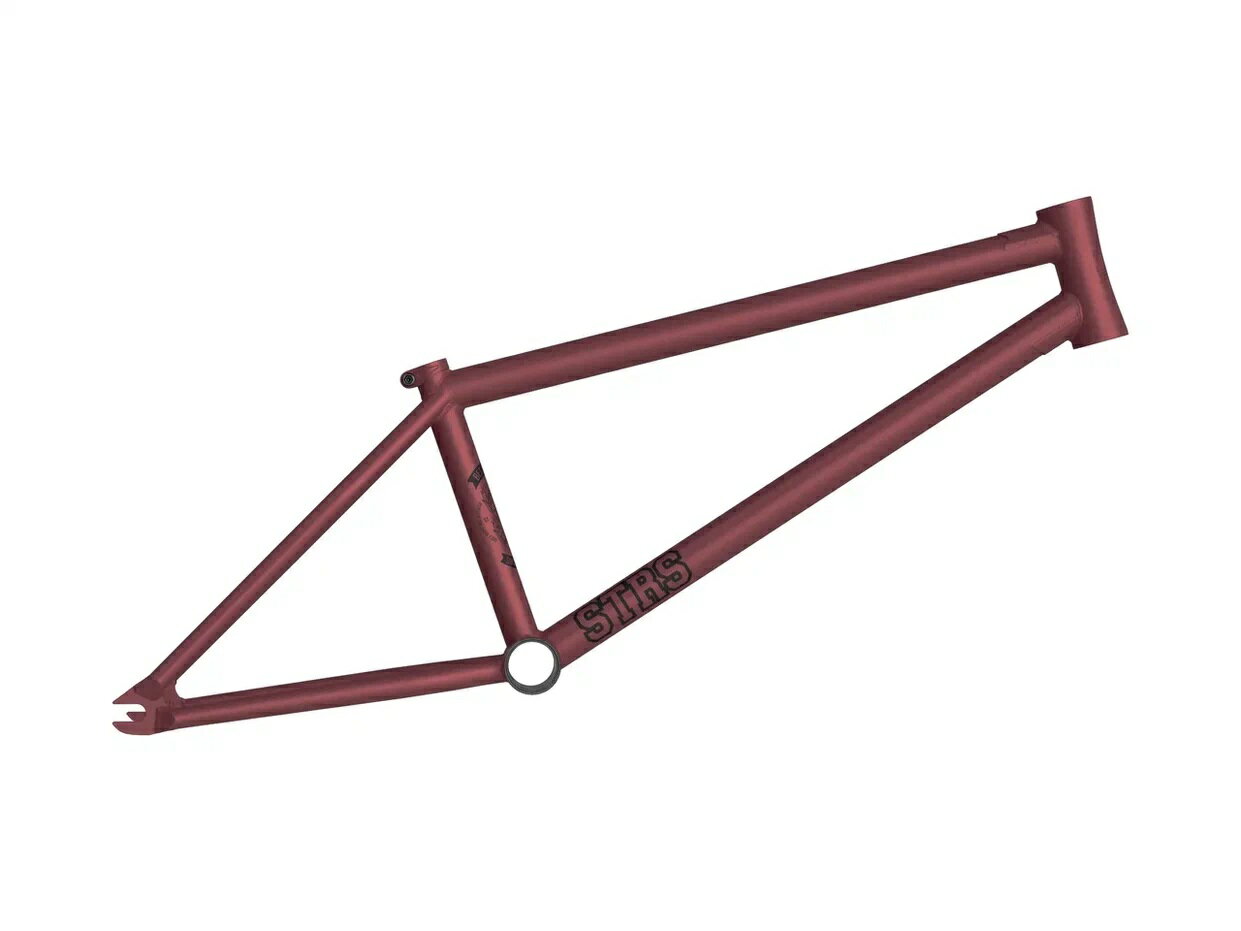 【BMX ストリート フレーム】 STRESS BES Frame (マット バーガンディー) TT20.5"