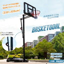バスケットゴール 家庭用 高さ6段調節 230305cm ミニバス対応 移動可 工具付き ゴールネット バックボード リング ミニバス 一般用 屋外用 学生用