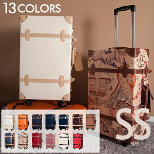 機内持ち込み　軽量　キャリーケース トランク　SSサイズスーツケース かわいい　女性　一年間保証 1日〜3日用 小型 レトロ キャリーバッグ suitcase TANOBI FUPP03