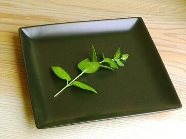 ブラック・スクエアプレ-ト 22cm カフェ食器/業務用