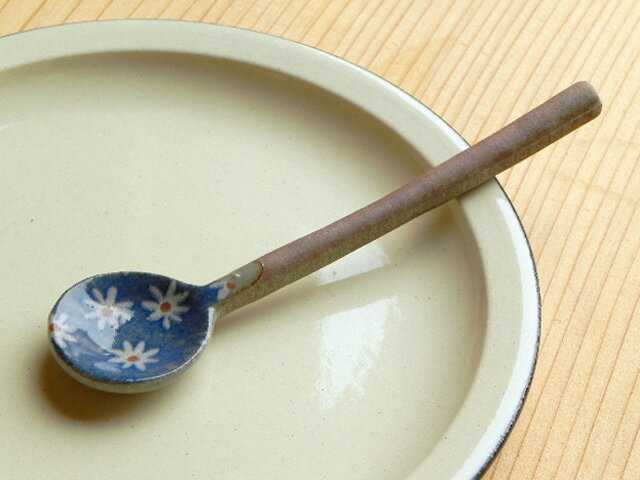 乐天商城 - レトロモダン・ティスプーン　マーガレット（青） カフェ食器/業務用/