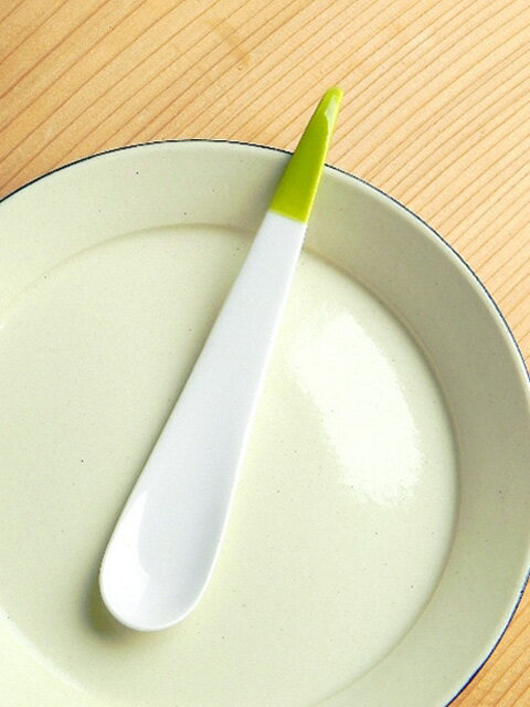 樂天商城 - 強化磁器製　デザートスプーン（黄緑）　カフェ食器/業務用