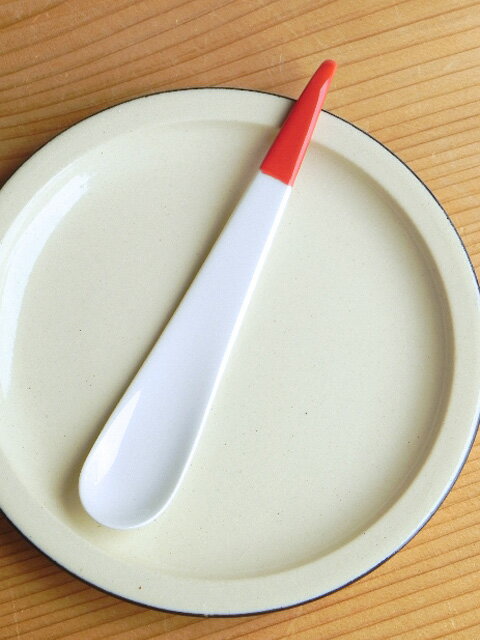 Rakuten - 強化磁器製　デザートスプーン（赤）　カフェ食器/業務用