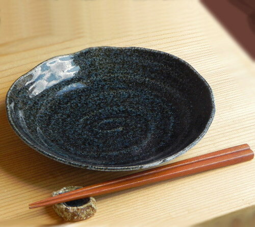 乐天商城 - 和モダン　うずまき模様の濃藍　20cm　丸皿　/業務用/和食器/お皿　おしゃれ/カフェ　食器/売れ筋/人気/器/通販