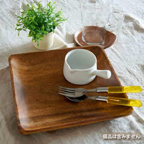 乐天商城 - アカシアスクエアプレート　23cm カフェ食器/業務用/木製品/アカシアウッド