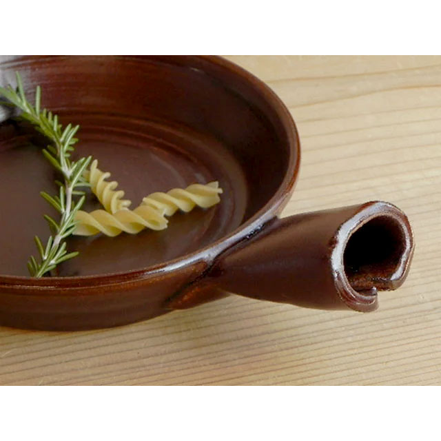 耐熱 立柄フライパン 耐熱釉 アメ釉TOJIK...の紹介画像3