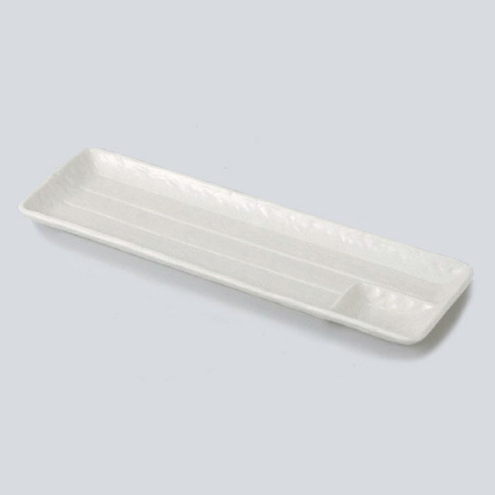 秋のさんま皿　　11.0長角仕切付皿（白）業務用/和食器/秋刀魚/長い皿/器/お皿/和皿のサムネイル
