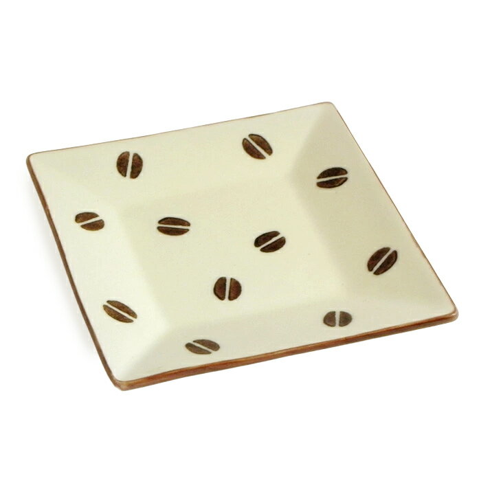 BEANS プレート：ホワイトTOJIKITONYA/カフェ/コーヒーカップ/シリーズ/ビーンズ