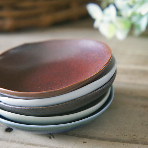 乐天商城 - 花豆皿　茶（ちゃ）　/TOJIKI TONYA/小皿