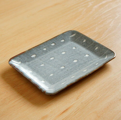 シード　トレー小：グレーTOJIKITONYA/角皿/取り皿/銘々皿/和食器
