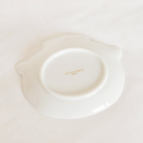 細工小皿 茶釜3寸皿：白TOJIKITONYA/小皿/豆皿