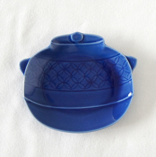 乐天商城 - 細工小皿 茶釜3寸皿：青TOJIKITONYA/小皿/豆皿