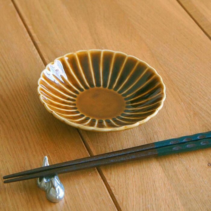 乐天商城 - TOJIKI TONYA　菊花小皿：飴釉取り皿