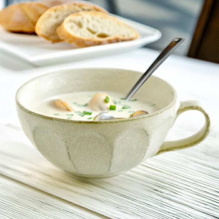 乐天商城 - リンカ　白練　スープカップカネコ小兵/カフェ/和食器/ナチュラル/輪花