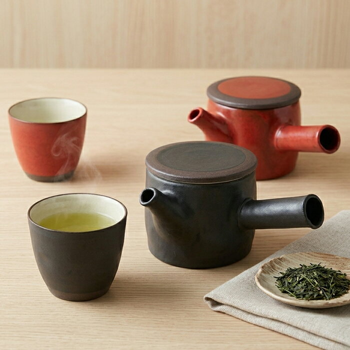 乐天商城 - ひなた　急須　二色TOJIKI TONYA/美濃焼/やかん/ポット/ブラック