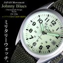 Johnny Blues ジョニーブルース ミリタリー メンズウォッチ 日本製ムーブメント使用 腕時計 EV 236