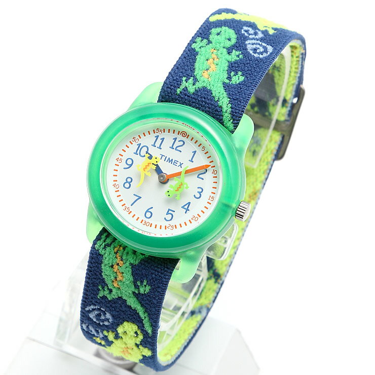 タイメックス キッズ TIMEX KIDS アナログ 腕時計 ゲッコー 子供用 キッズ時計 キッズウォッチ エラスティックストラップ グリーン トカゲ T72881