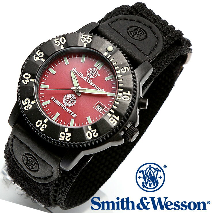 [正規品] スミス＆ウェッソン Smith & Wesson ミリタリー腕時計 455 FIRE FIGHTER WATCH RED/BLACK SWW-455F [あす楽] [送料無料] [雑誌掲載ブランド]