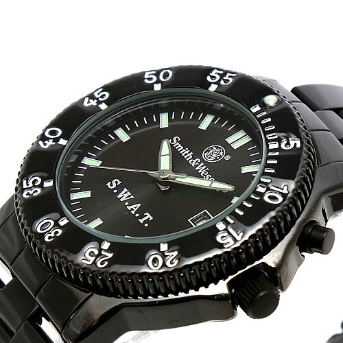 [正規品] スミス＆ウェッソン Smith & Wesson ミリタリー腕時計 SWAT WATCH BLACK ...