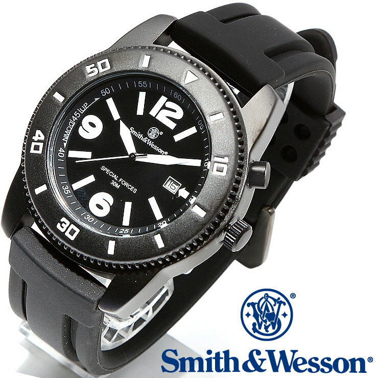  スミス＆ウェッソン Smith & Wesson ミリタリー腕時計 PARATROOPER WATCH BLACK SWW-5983   