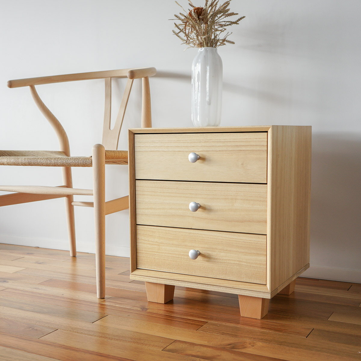 【ミッドセンチュリーデザインな収納シェルフ/北欧スタイル/書類ボックス/引き出しボックス/キューブボックス】826STANDARD UNIT42cm サイドチェ...