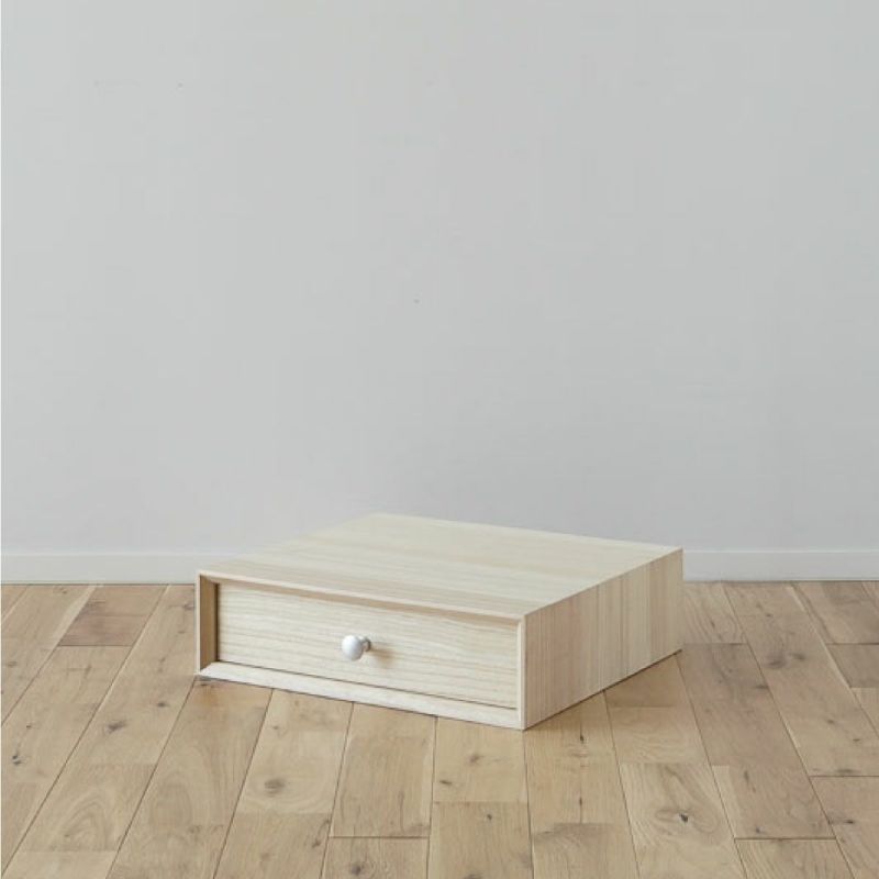 【ミッドセンチュリーデザインな収納シェルフ/北欧スタイル/書類ボックス/引き出しボックス/キューブボックス】826STANDARD UNIT シングルドロワーボックス ［SD］ ナチュラル