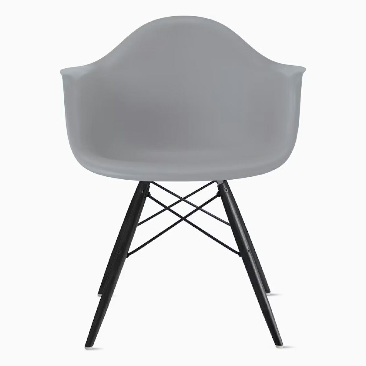 イームズ アームシェルチェア DAW ライトグレー ブラックベース エボニー［DAW. BK EN LTY E8］