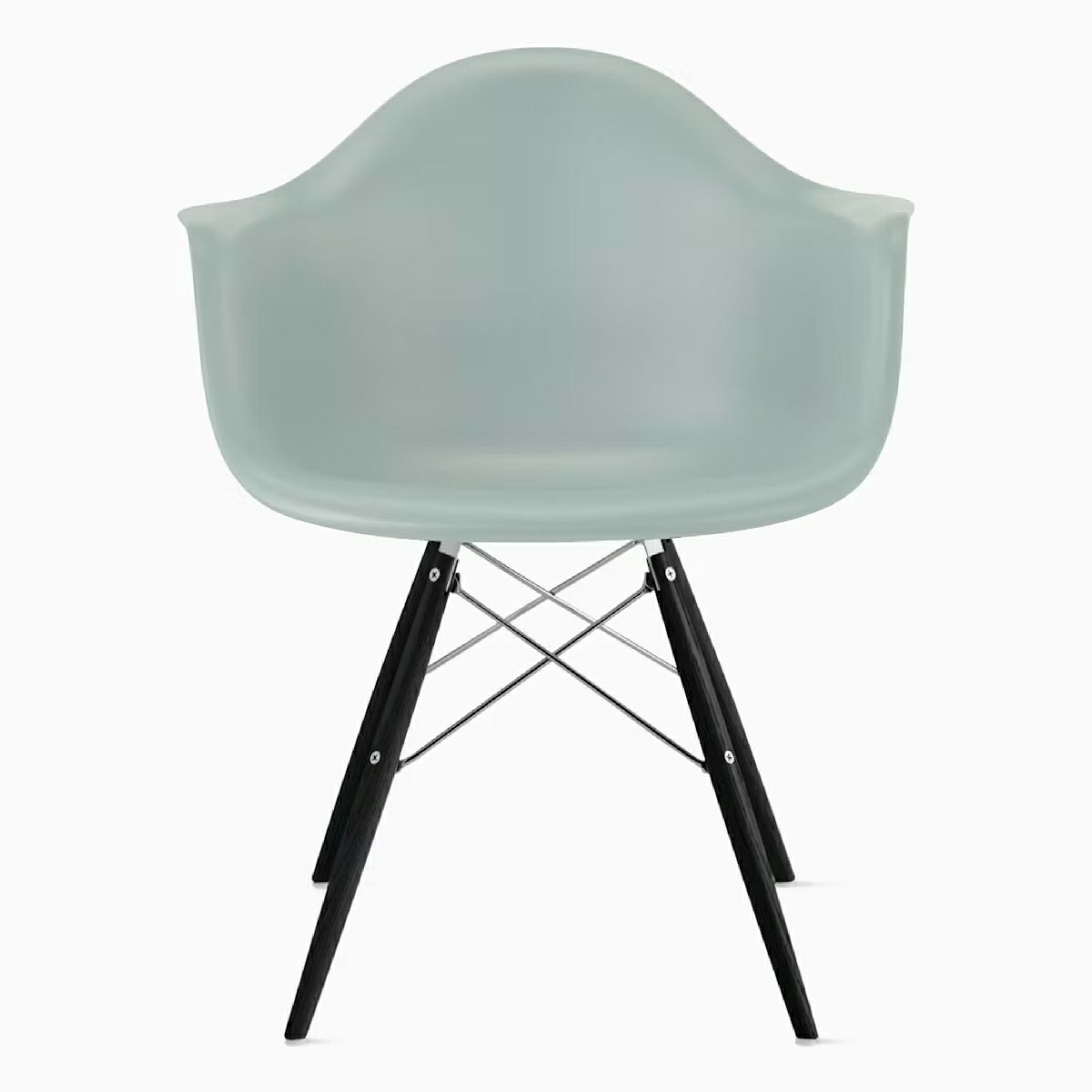 イームズ アームシェルチェア DAW グレーグリーン クロームベース エボニー［DAW. 47 EN RYG E8］