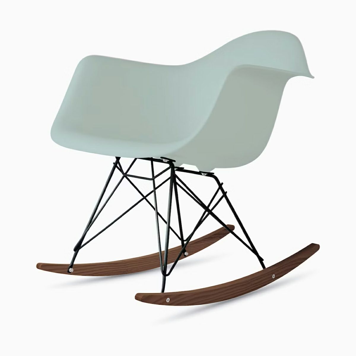 イームズ アームシェルチェア RAR グレーグリーン ブラックベース ウォールナット［RAR. BK OU RYG］