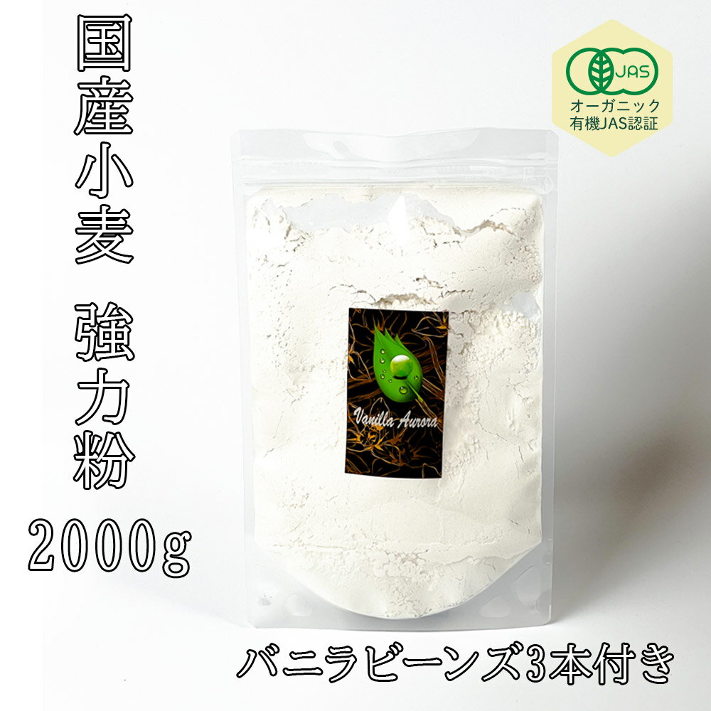 ポイントUP!オーガニックJAS 認証 国産小麦 強力粉 租蛋白値はほぼ一般品と同等 膨らみを調整を(租蛋白12-13.5%前後 一般租蛋白11-13.21%) 国産有機認証品