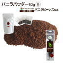 ポイントUP!マダガスカル産 バニラビーンズ 5本 10本分パウダー セット バニラと同じ生産者 オーガニックECOCERT A グレード グルメ ブラック パ...