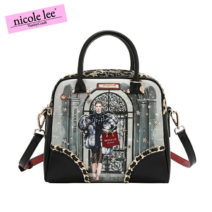 Rakuten - nicolelee ニコールリー MOD17422 MODA SNOWFLAKE ハンドバッグ ショルダーバッグ ミニバッグ レディース バッグ お出かけ 鞄 大容量 高見え ヴィーガンレザー デザインバッグ 個性的 アメリカブランド 数量限定 20代 30代 40代 50代 60代