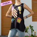 nicolelee ニコールリー TOP1018 NAIL POLISH チュニックタンクトップ タンクトップ 春 夏 服レディース 高見え デザインバッグ 個性的 アメリカブランド 20代 30代 40代 50代 60代